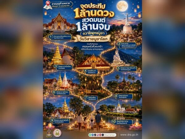 กรมการศาสนา ชวนพุทธศาสนิกชนและสายบุญทั่วประเทศ ร่วมสร้างมหากุศลครั้งยิ่งใหญ่ เนื่องในวันวิสาขบูชาโลก